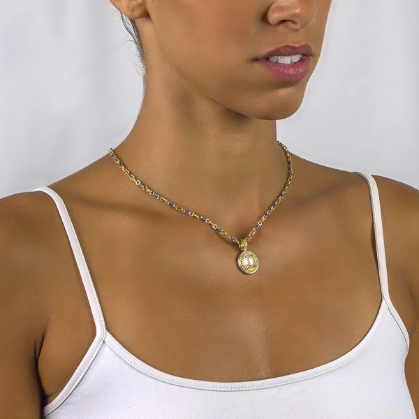 Pendant with Pearl and Zircon M84