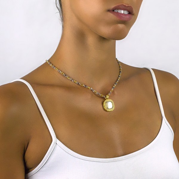 Reversible Sterling Silver Pendant M010