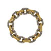 Two Tone Sterling Silver Bracelet B180-1