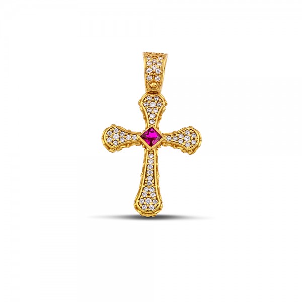 Sterling Silver Cross C266RG