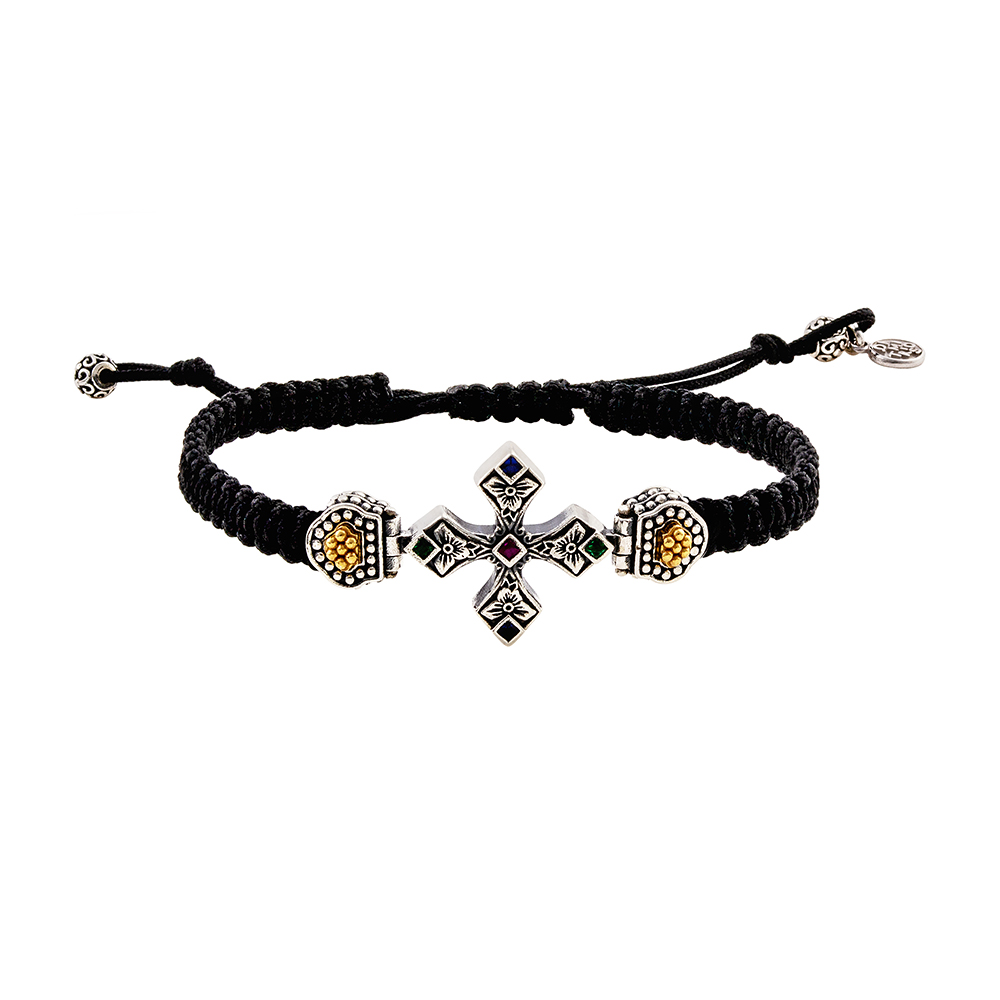 Sterling Silver Cord Bracelet B448