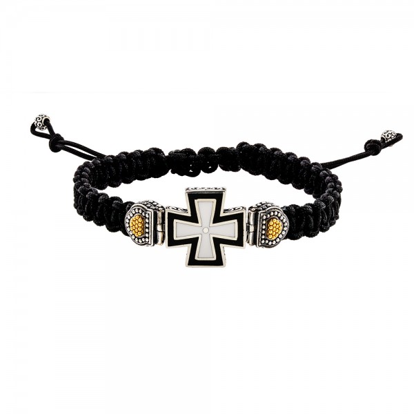 Sterling Silver Cord Bracelet with Enamel B450