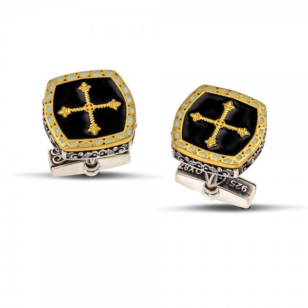 Sterling Silver Cufflinks MA190BK Sterling Silver Cufflinks MA190BK
