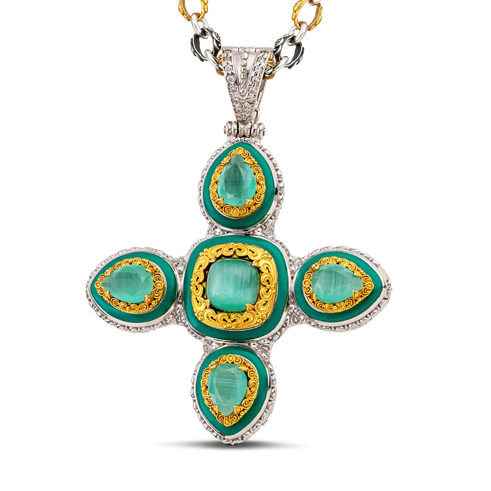 Sterling Silver Pendant M195-2E Without Chain