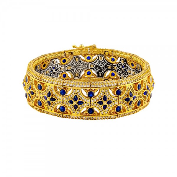 Sterling Silver Bracelet with Zircon Stones B206-1