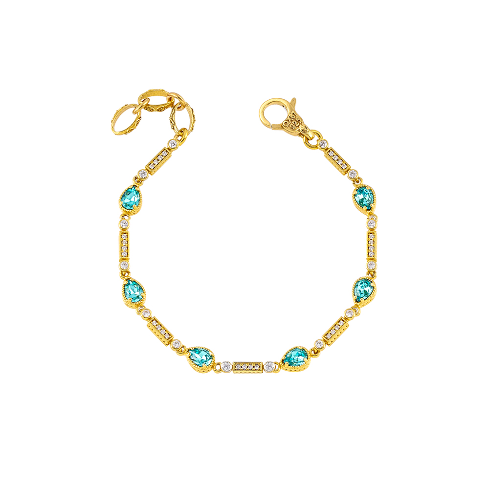 Sterling Silver Gold Plated Bracelet B209-1PE