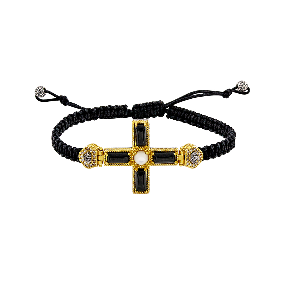 Sterling Silver Cross Bracelet B209-3BA3