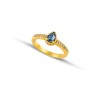 Sterling Silver Gold Plated Ring D209-1PE