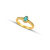 Sterling Silver Gold Plated Ring D209-1PE