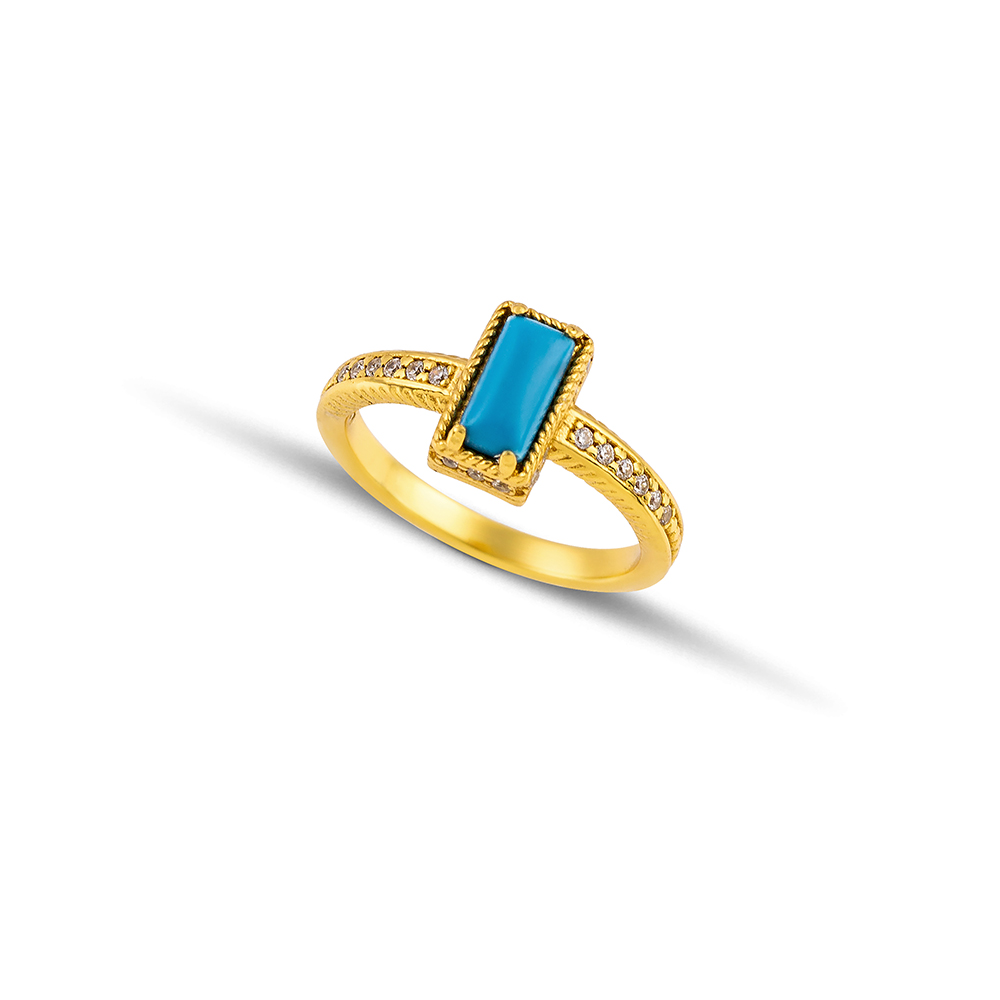 Sterling Silver Gold Plated Ring D209-3BA