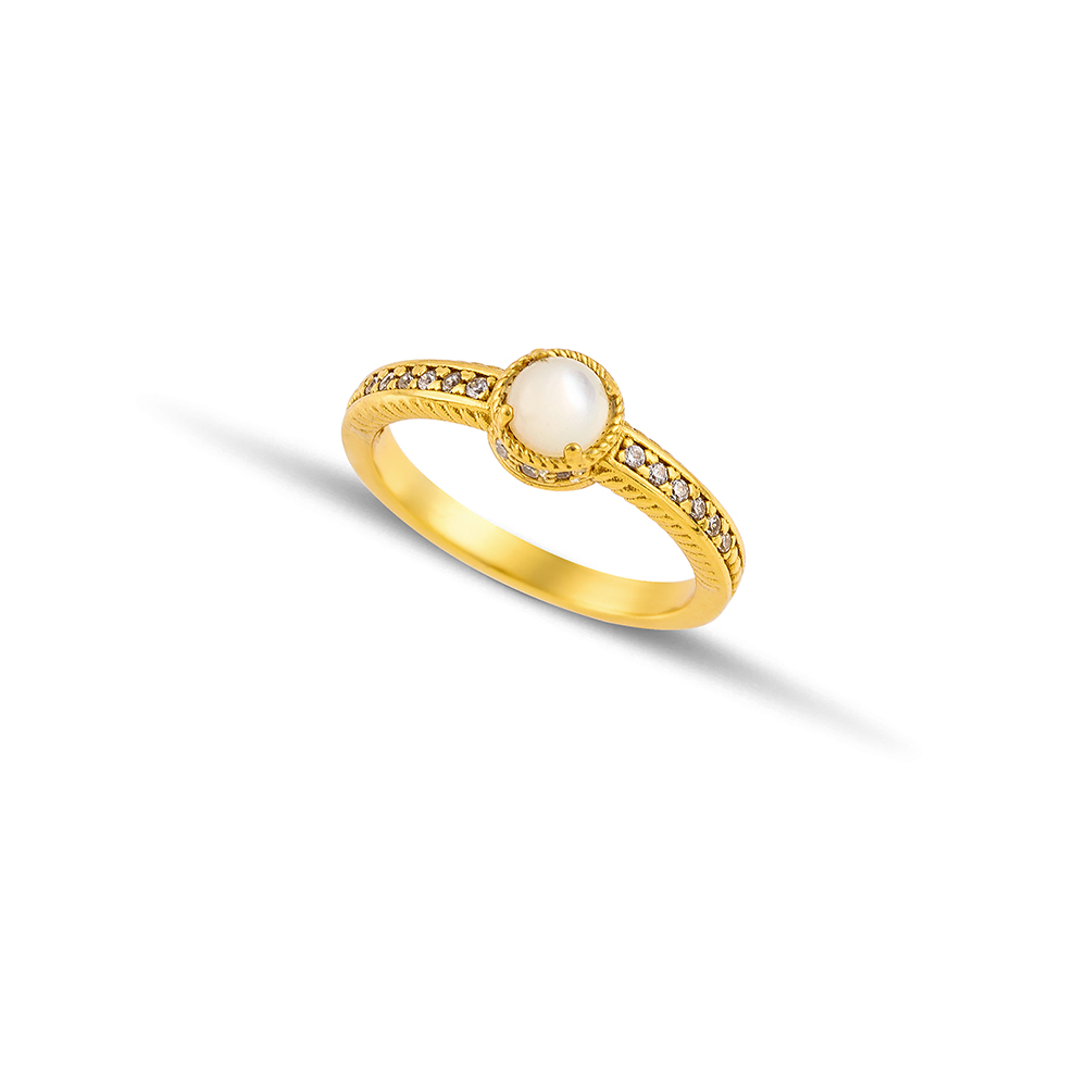 Sterling Silver Gold Plated Ring D209-5RO