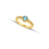 Sterling Silver Gold Plated Ring D209-5RO