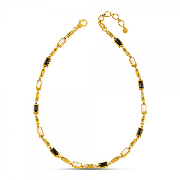 Sterling Silver Gold Plated Necklace K209BA