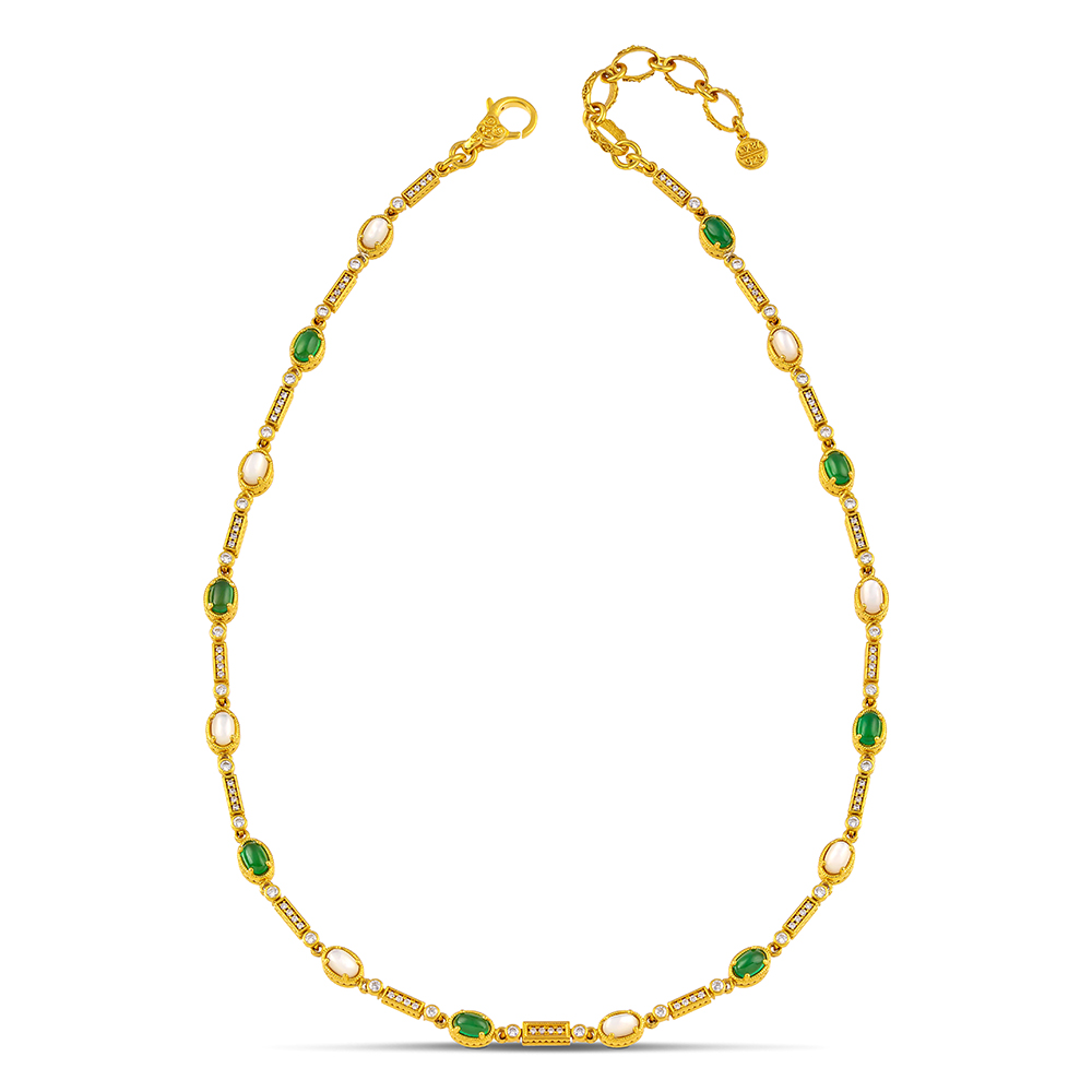 Sterling Silver Gold Plated Necklace K209OV