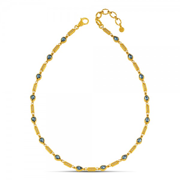 Sterling Silver Gold Plated Necklace K209PE