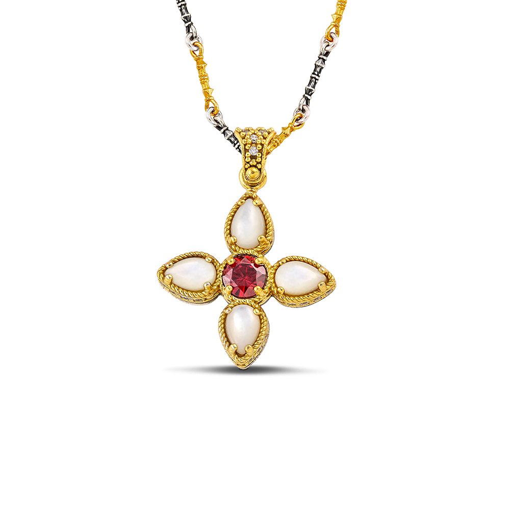 Sterling Silver Cross Pendant Μ209-1PE3