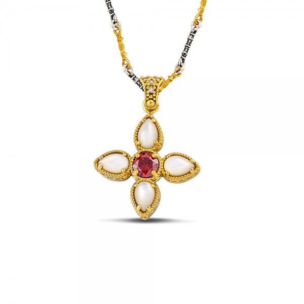 Sterling Silver Cross Pendant Without Chain Μ209-1PE3