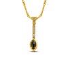 Sterling Silver Gold Plated Pendant with Gold Plated Chain M209-2NAV