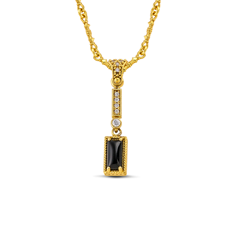 Sterling Silver Gold Plated Pendant With Gold Plated Chain M209-3BA