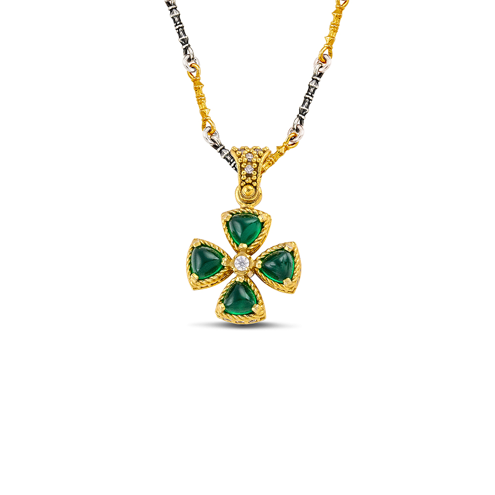 Sterling Silver Cross Pendant Without Chain M209-4TR3