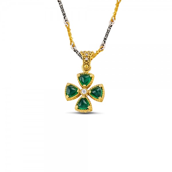 Sterling Silver Cross Pendant Without Chain M209-4TR3