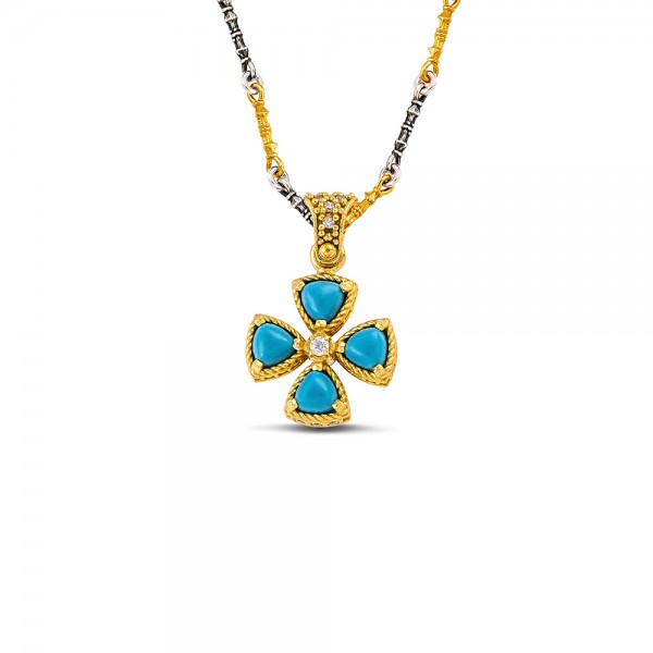 Sterling Silver Cross Pendant Without Chain M209-4TR3