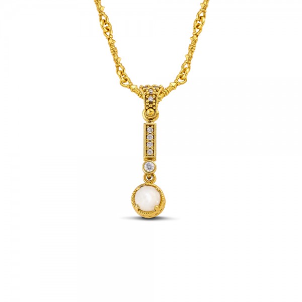 Sterling Silver Gold Plated Pendant with Gold Plated Chain M209-5RO