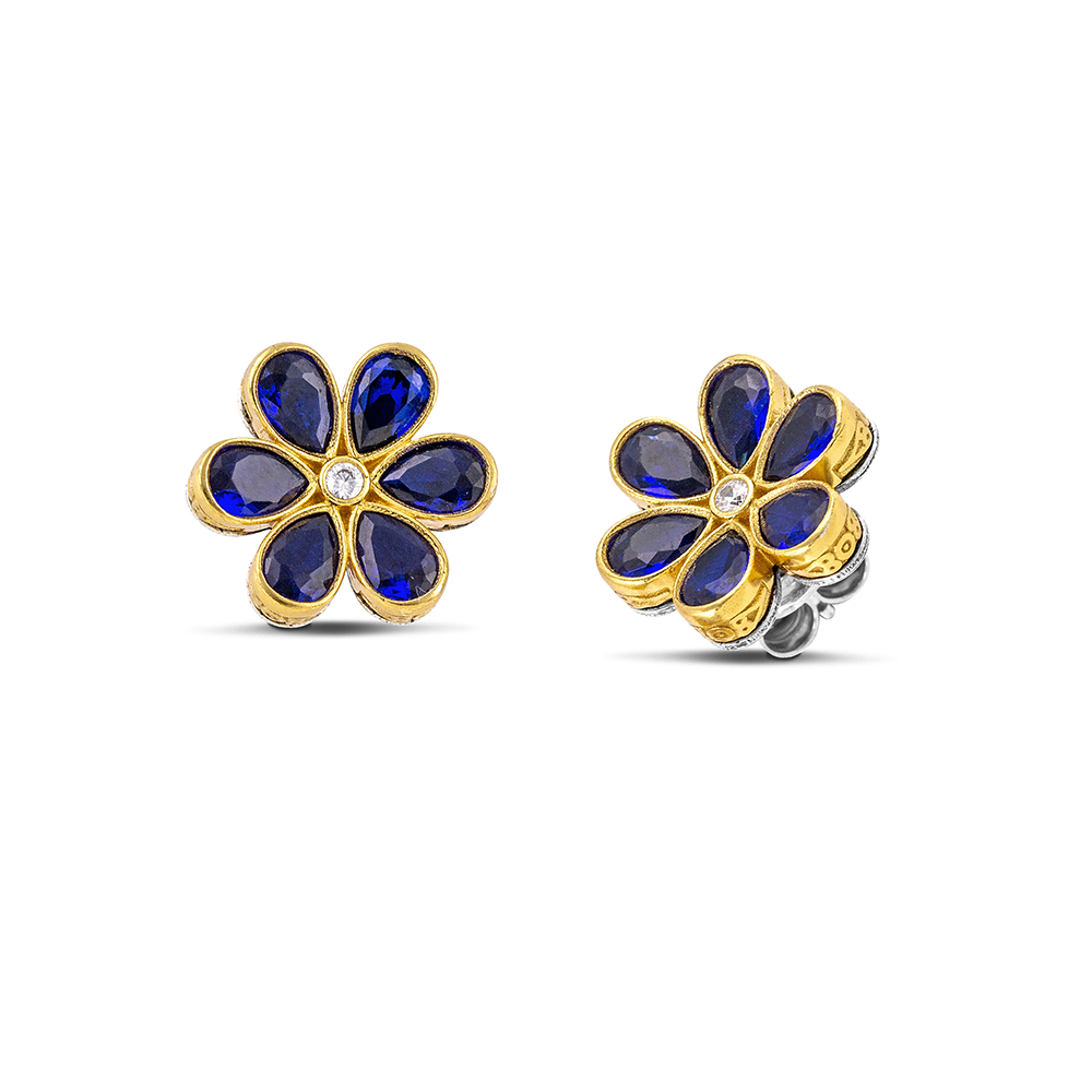 Sterling Silver Earrings with Zircon Stones S205-1K