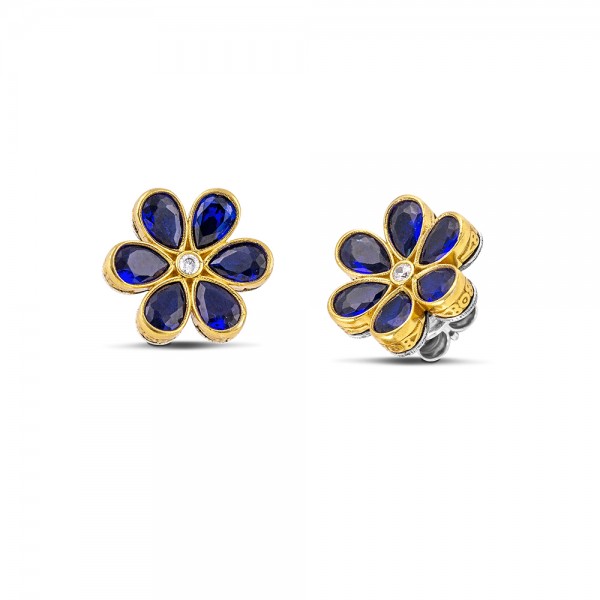 Sterling Silver Earrings with Zircon Stones S205-1K