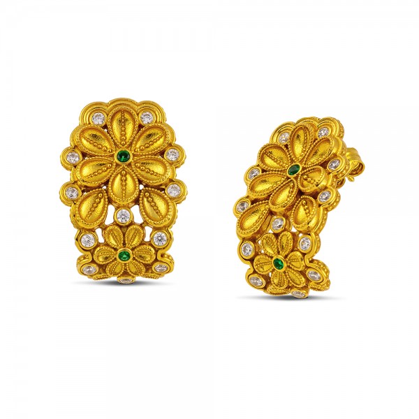 Sterling Silver Earrings with Zircon Stones S208-4