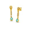Sterling Silver Gold Plated Earrings S209-1PE2