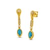 Sterling Silver Gold Plated Earrings S209-2NAV2