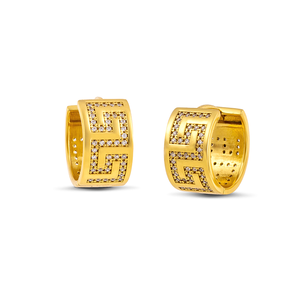 Sterling Silver Earrings with Zircon Stones S210-1