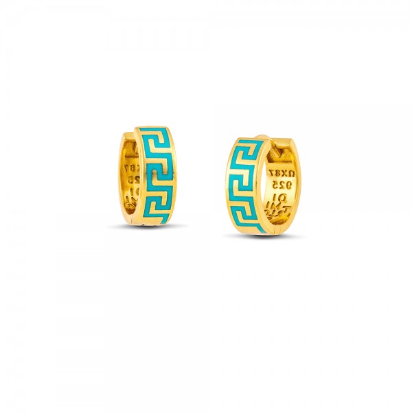 Sterling Silver Earrings with Enamel S210