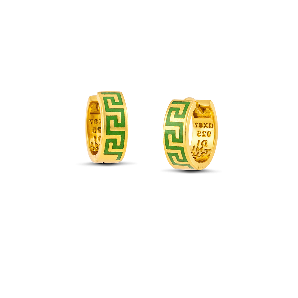 Sterling Silver Earrings with Enamel S210