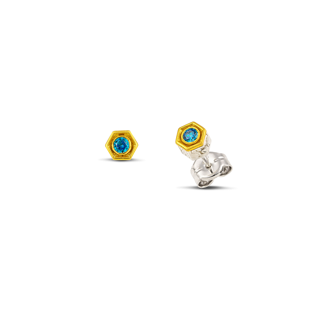 Sterling Silver Earrings with Zircon Stones S211-1