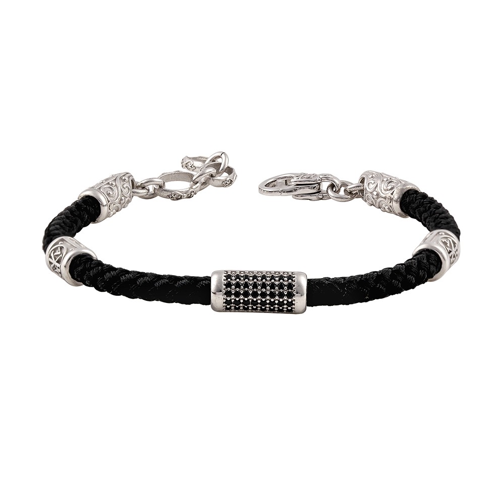 Sterling Silver Bracelet with Zircon Stones B213-8P