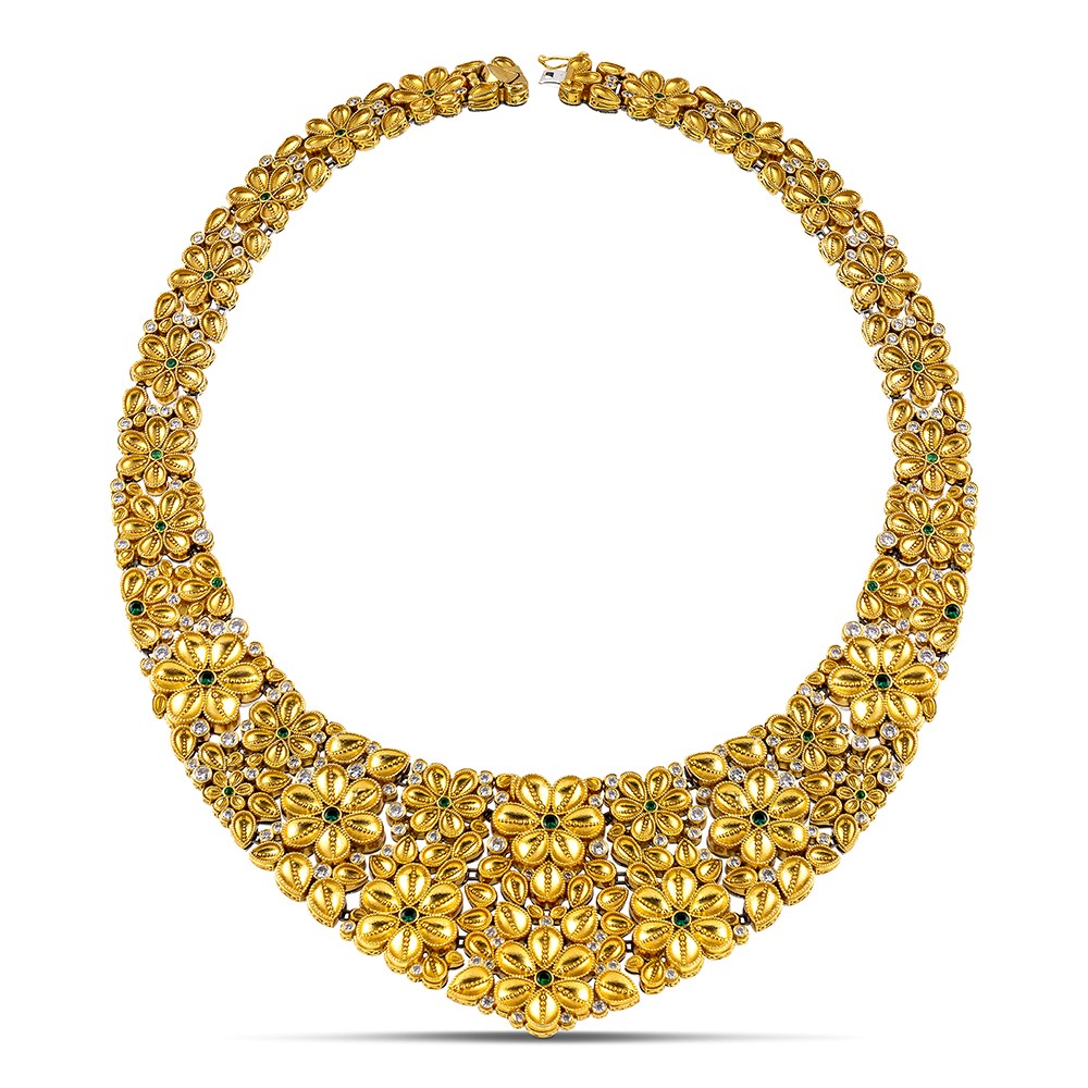 Sterling Silver Necklace with Zircon Stones K208