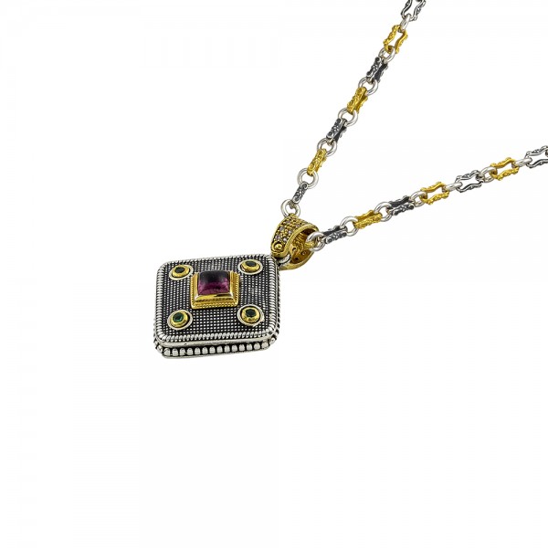 Pendant 925 with Semi-Precious Stones M142-1