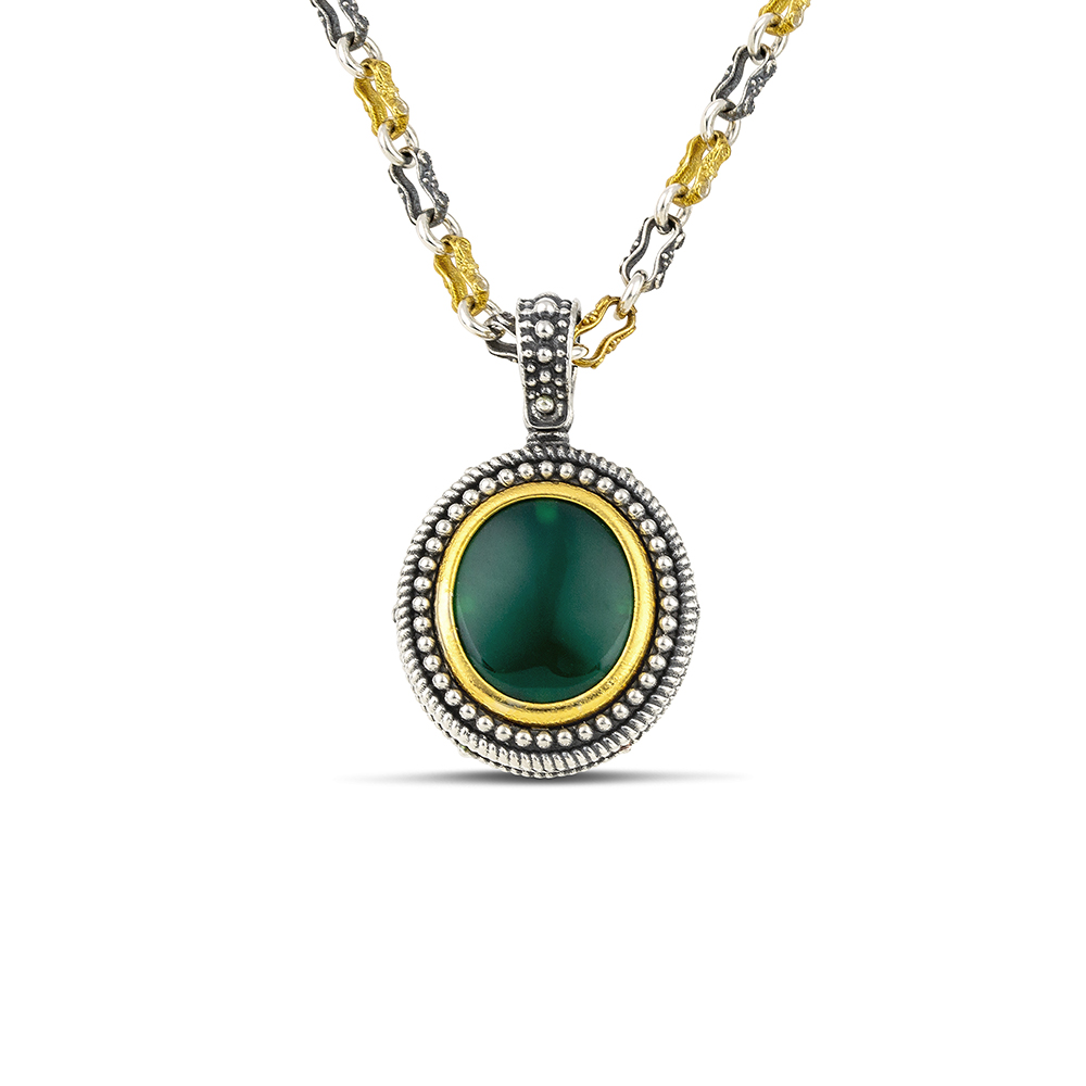 Pendant 925 with Semiprecious Stones M160