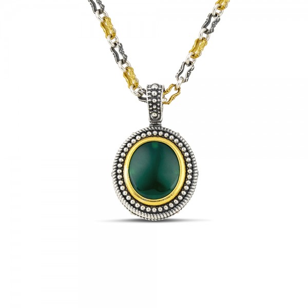 Pendant 925 with Semiprecious Stones M160
