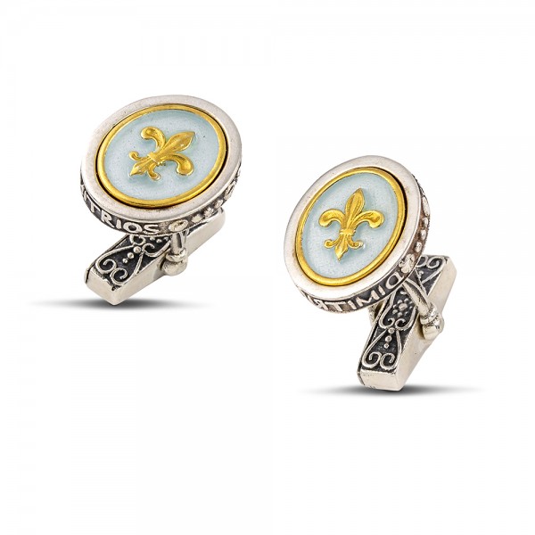 Sterling Silver Cufflinks with Enamel MA163