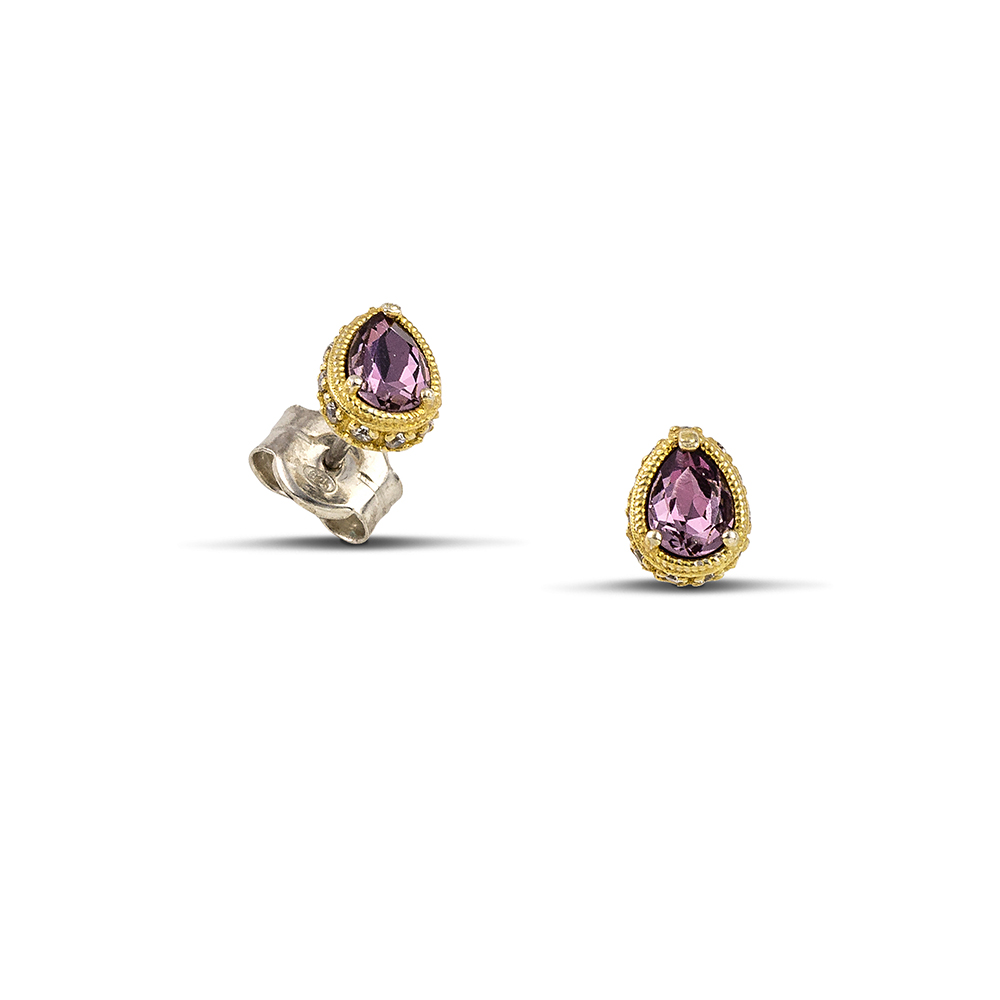 Sterling Silver Earrings with Swarovski Crystals S155-2