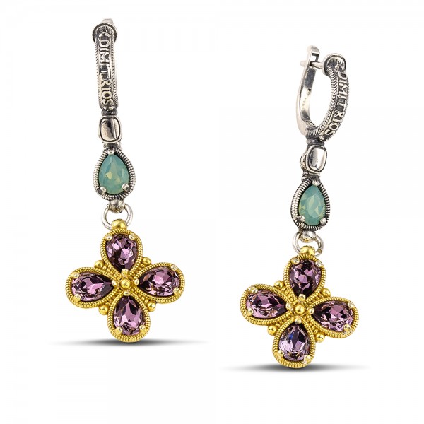 Sterling Silver Flower-shaped Earrings S164 Sterling Silver Flower-shaped Earrings S164