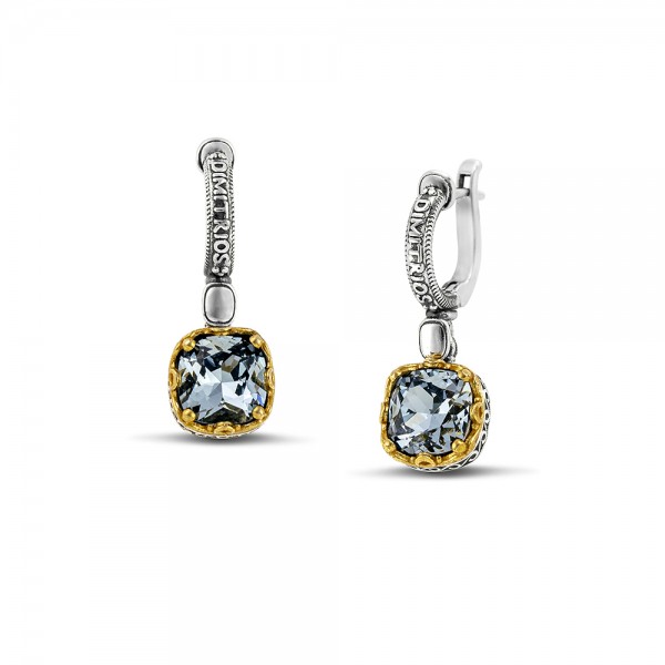 Sterling Silver Earrings with Swarovski Crystals S042