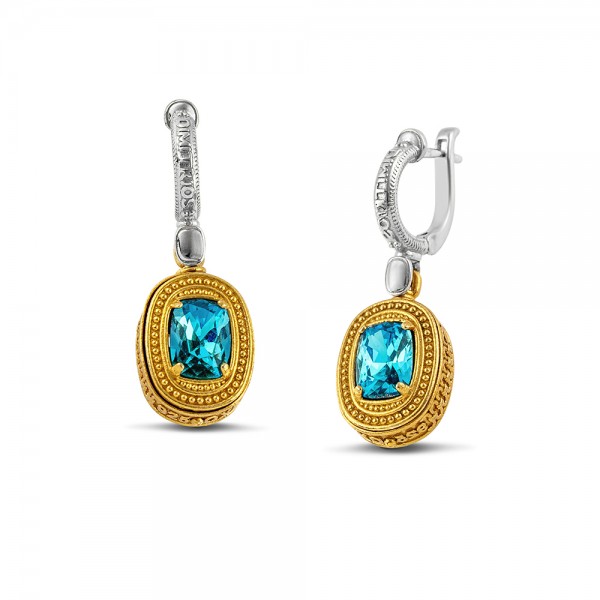 Reversible Earrings with Swarovski Crystals or Cat Eye Stone and Semi Precious Gemstones S69