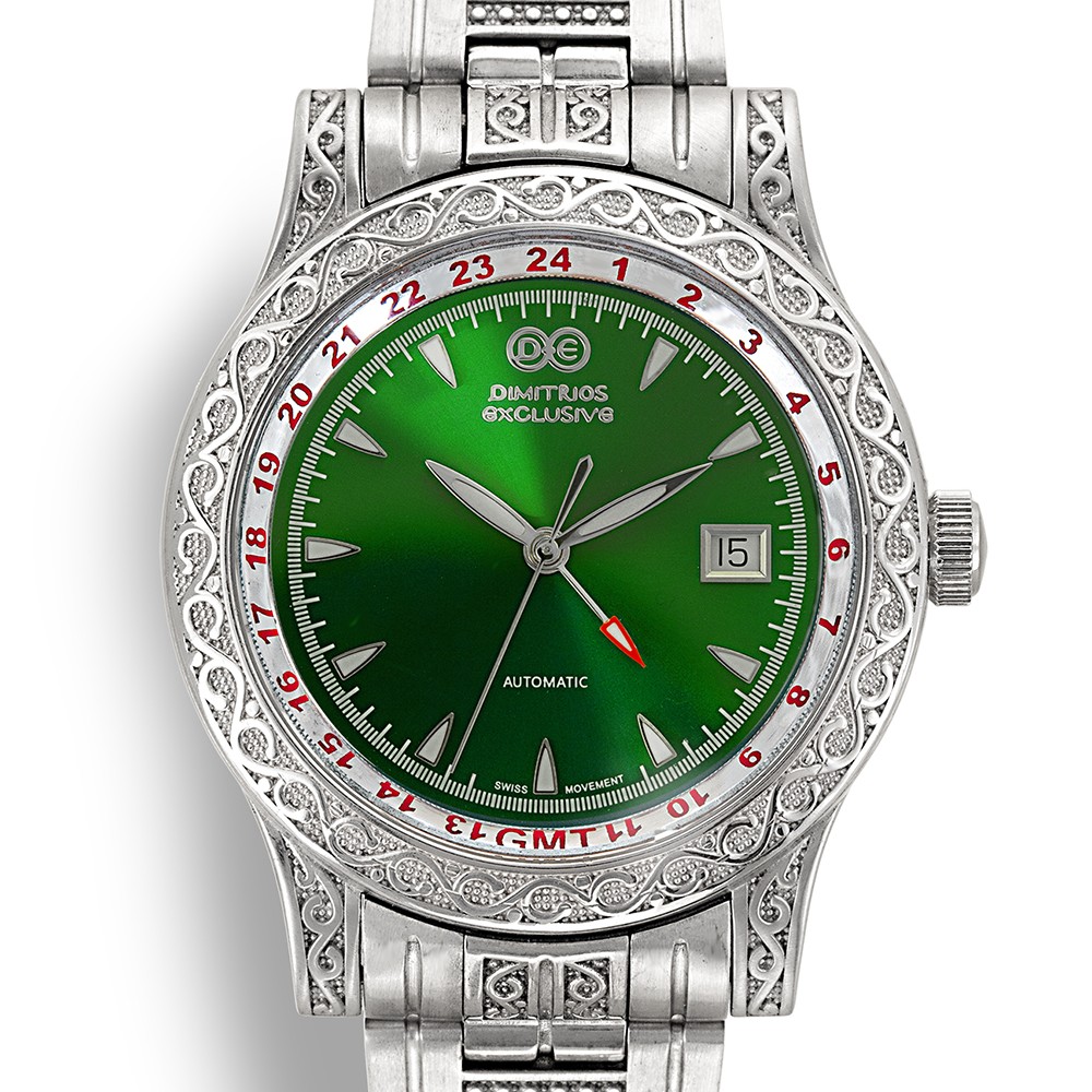 Automatic Sterling Silver Watch with Bracelet AW17