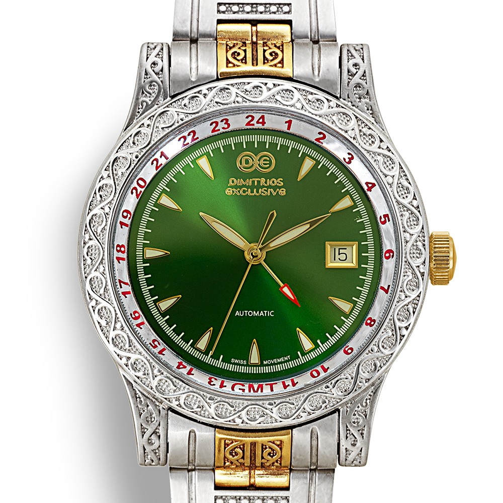Automatic Sterling Silver Watch with Bracelet AW18