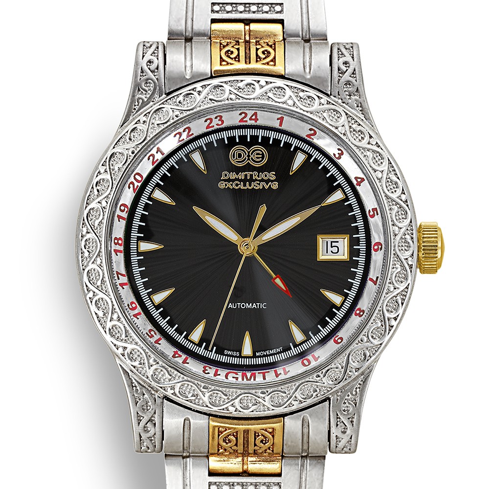 Automatic Sterling Silver Watch with Bracelet AW7
