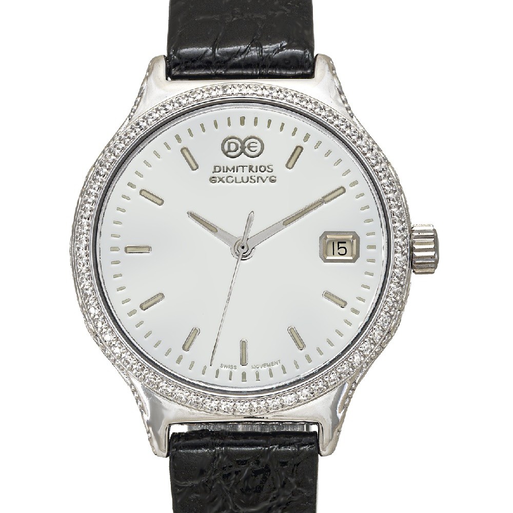 Sterling Silver watch with Leather Strip